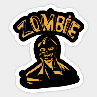 Zombie horror art vintage Sticker